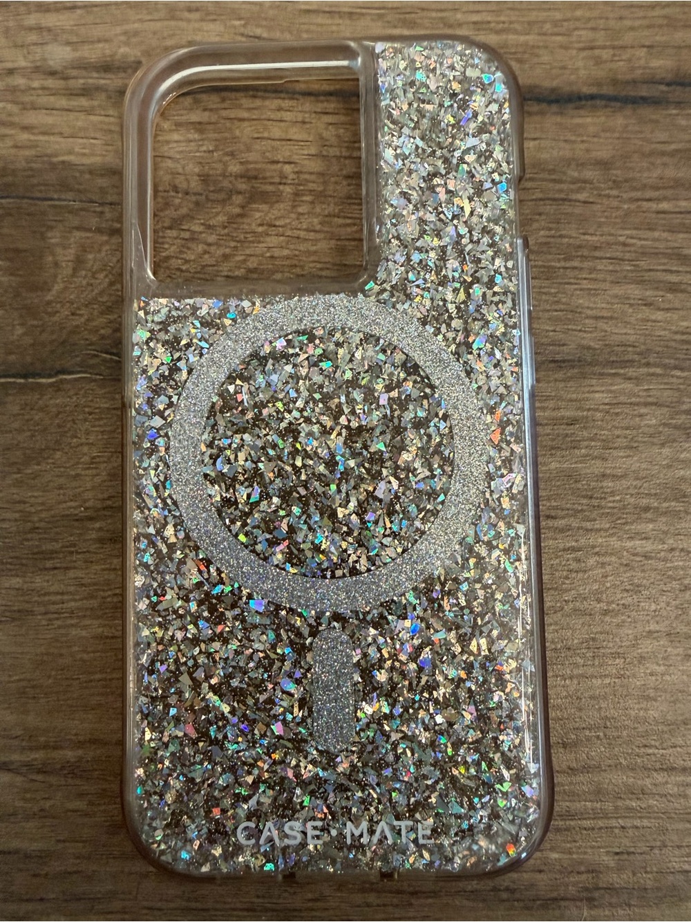 Case Mate Silver Glitter IPhone 15 Pro MagSafe Phone Case